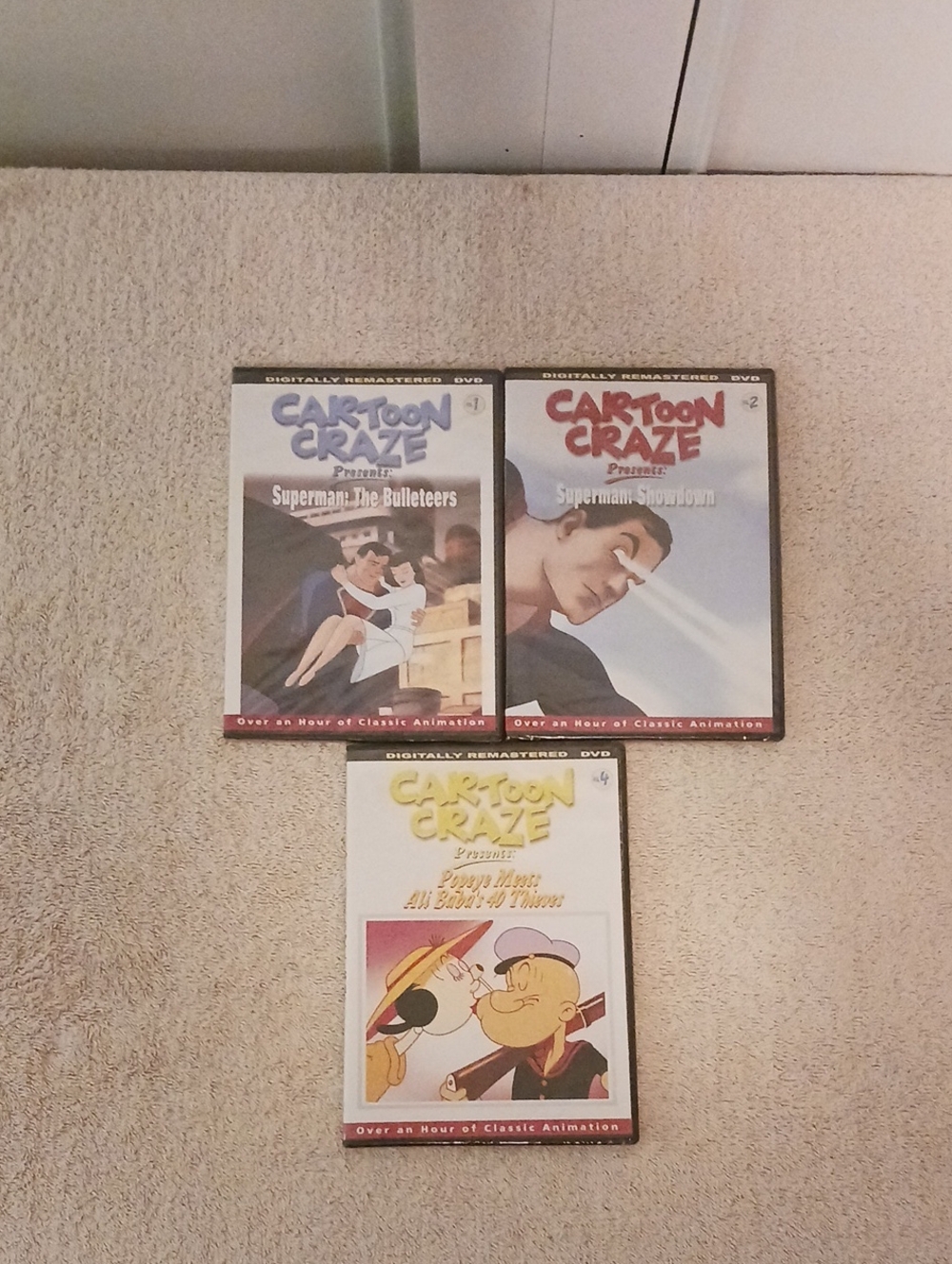 3 Cartoon Craze Unopen DVD Collection - White - Classic Animation